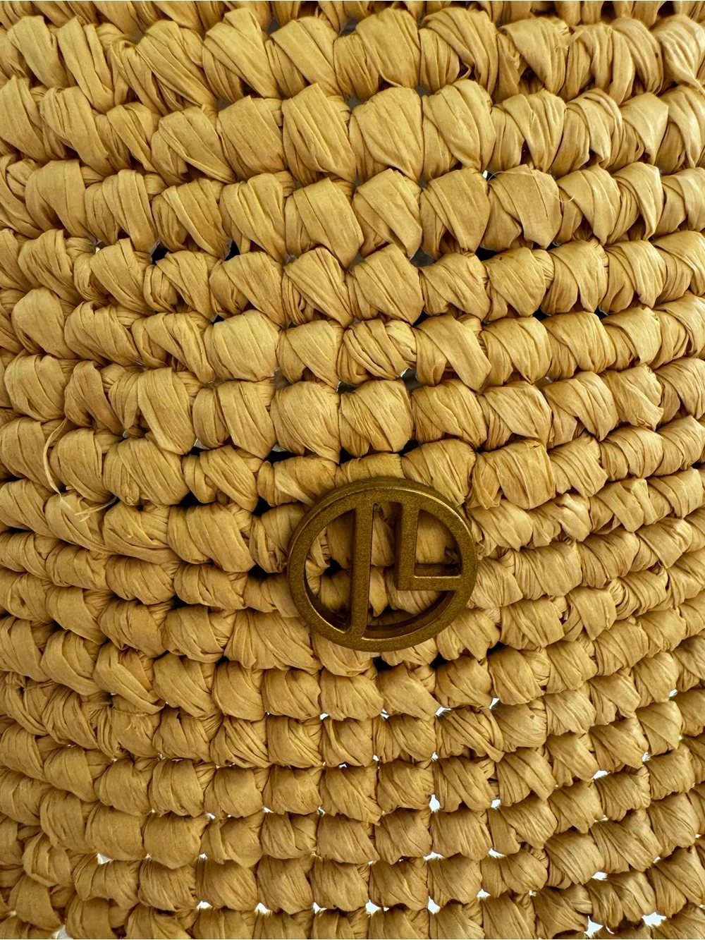 Janessa Leone Pierce Packable Straw Bucket Hat in Natural Sz Small